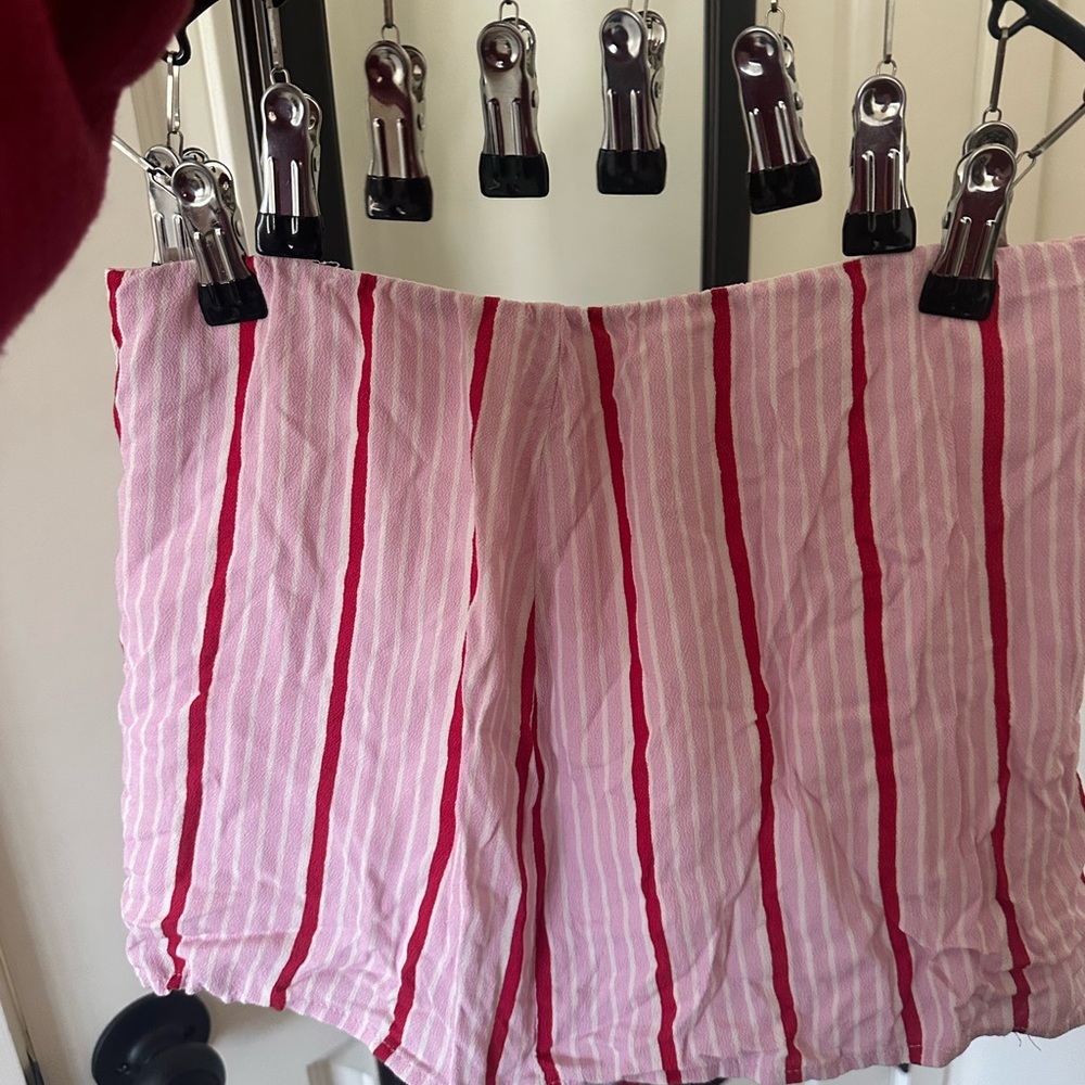 Princess Polly Pink Striped Mini Skirt